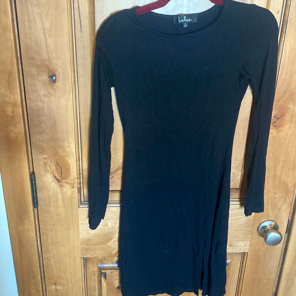 Lulu’s little black dress long sleeve small